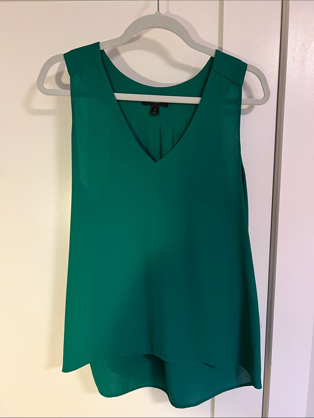 J. Crew Emerald Green V-Neck Sleeveless Camisole Top
